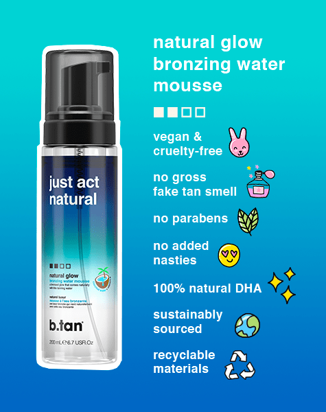 b.tan NATURAL GLOW BRONZING WATER MOUSSE - just act natural