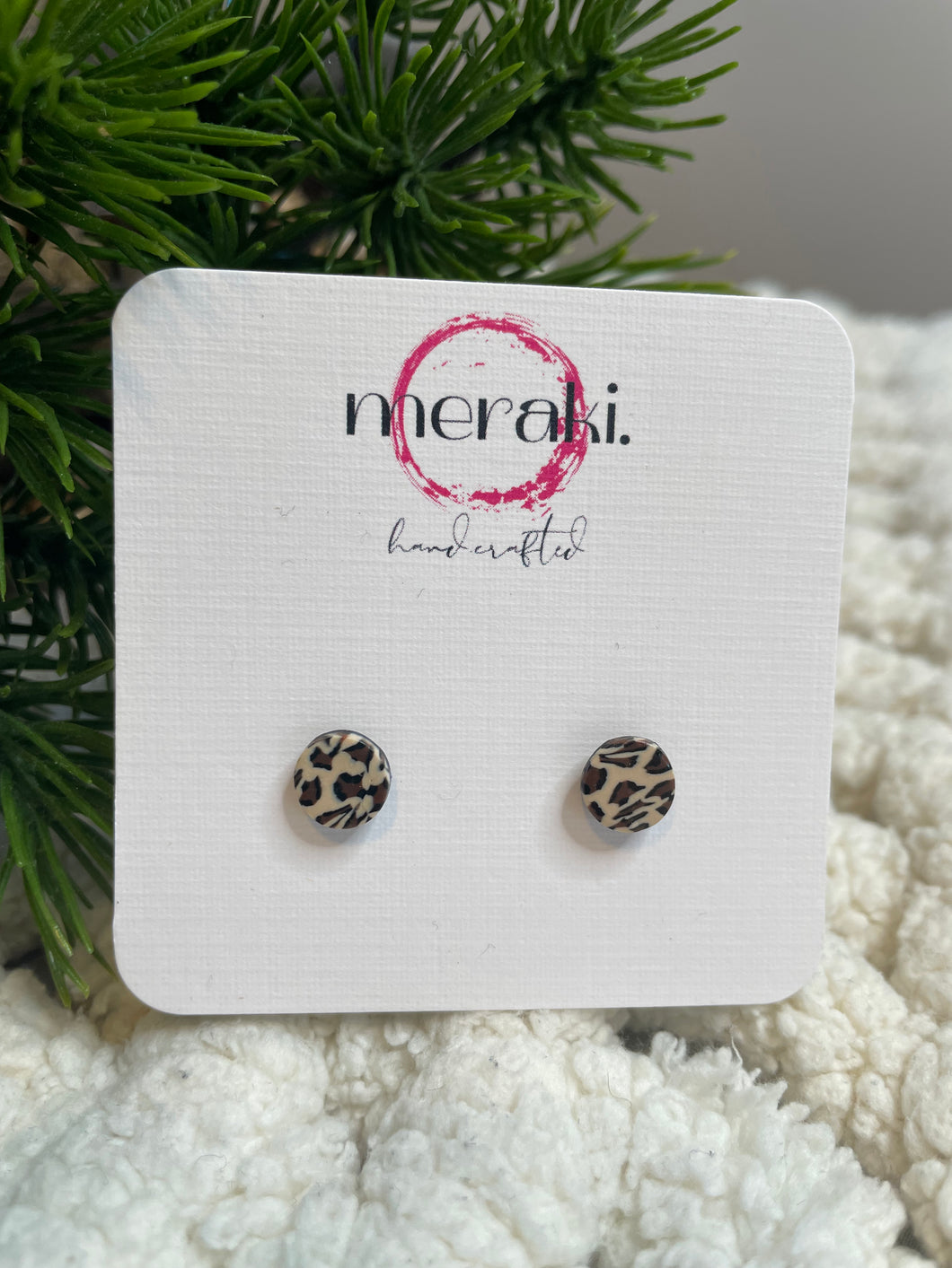 Studs - Small Circle - Leopard